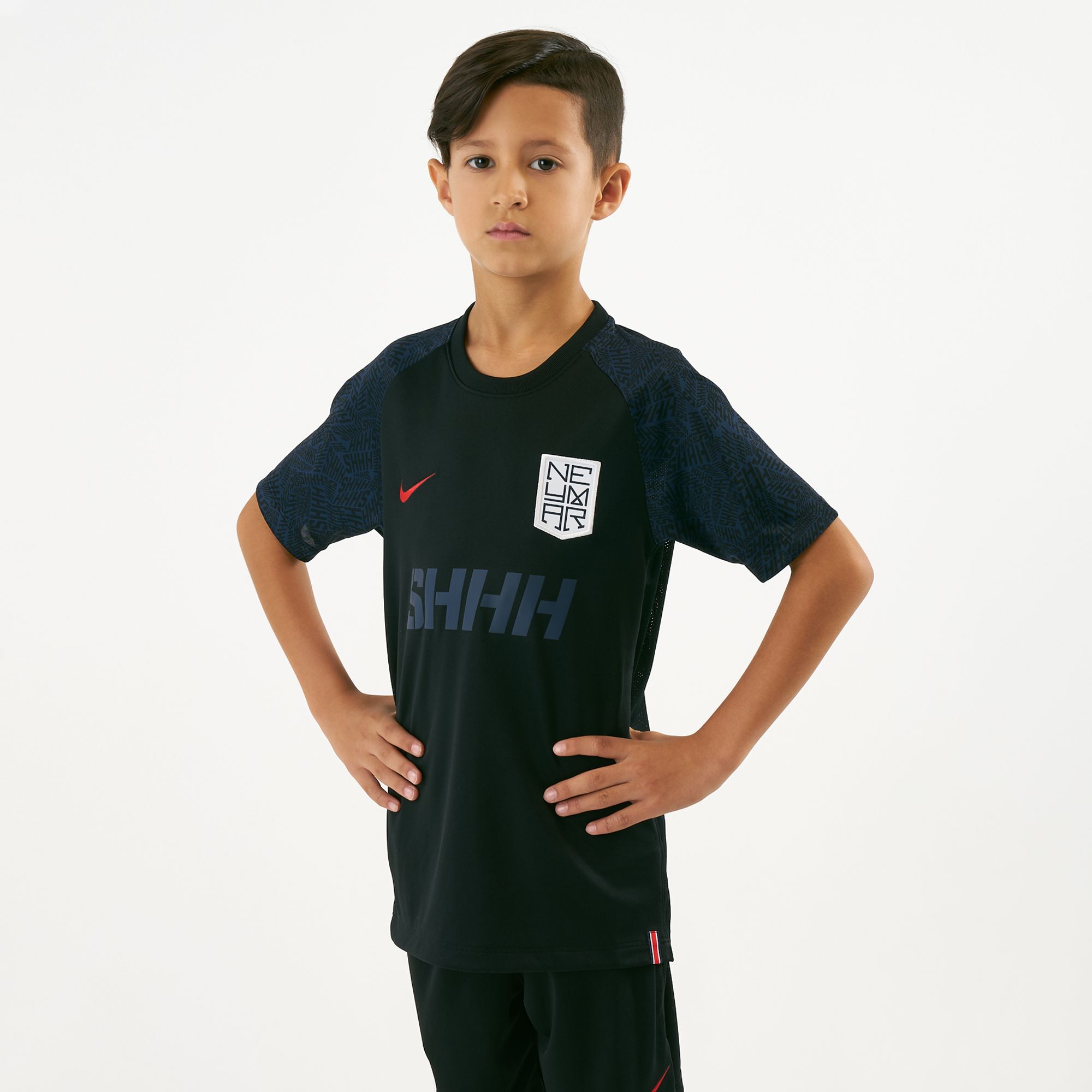 Buy Nike Kids Neymar Dri FIT Football T Shirt Older Kids Black