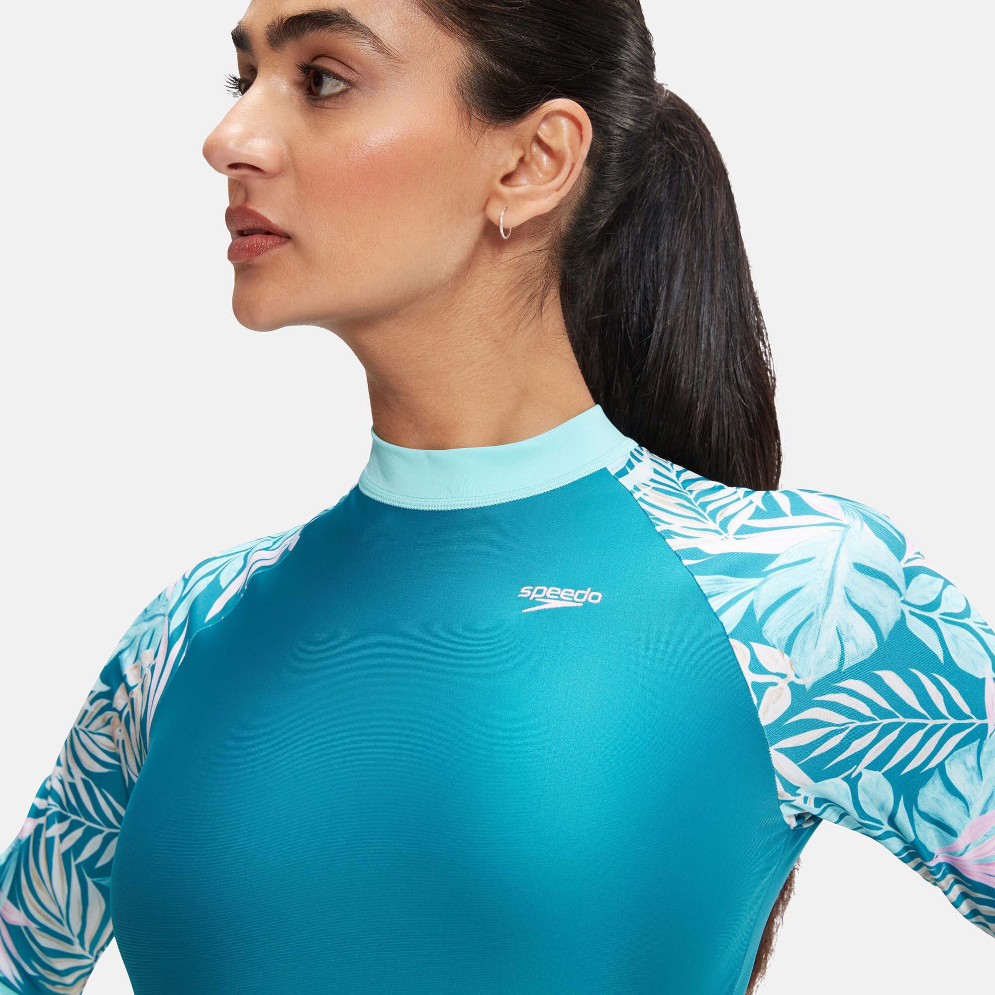 Women s Long Sleeve Swimming Dress Blue Speedo in Kuwait SSS