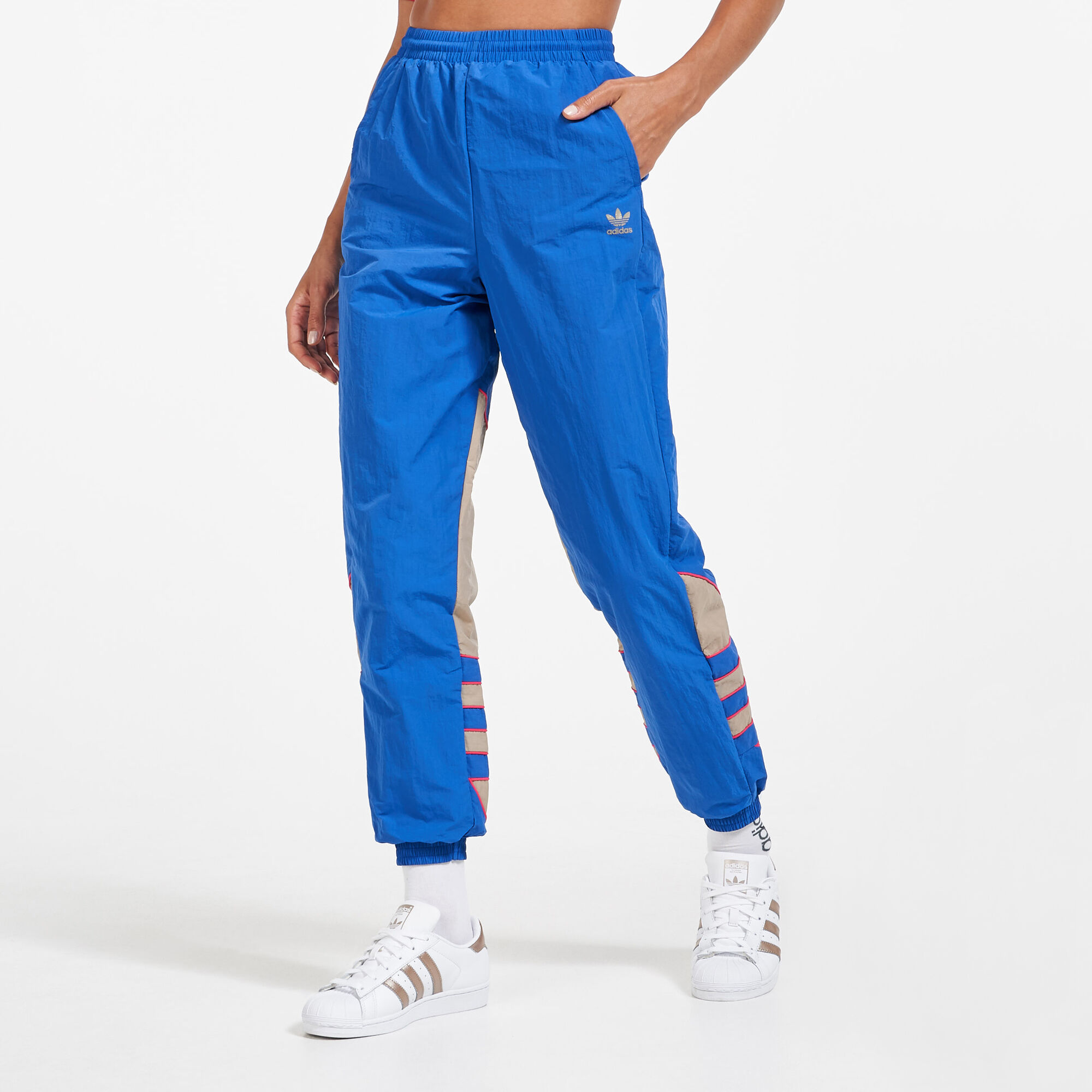 Large logo track store pants