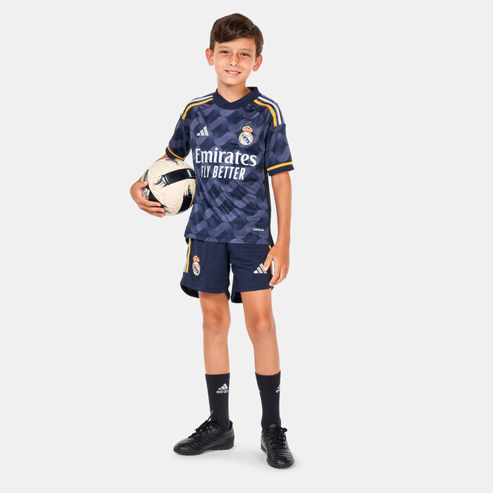 adidas Kids' Real Madrid Away Jersey - 2023/24 Blue image number 2