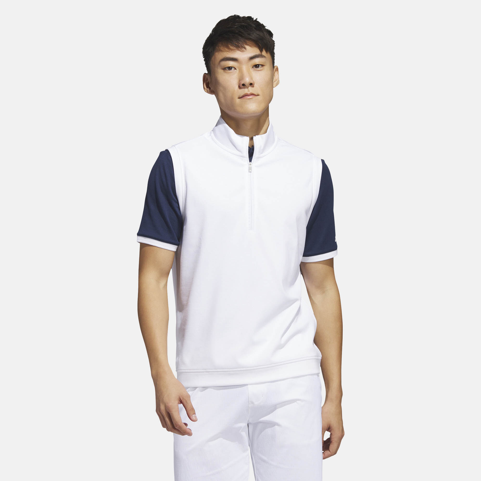 Men s Elevated 1 4 Zip Golf Vest White adidas in Kuwait SSS