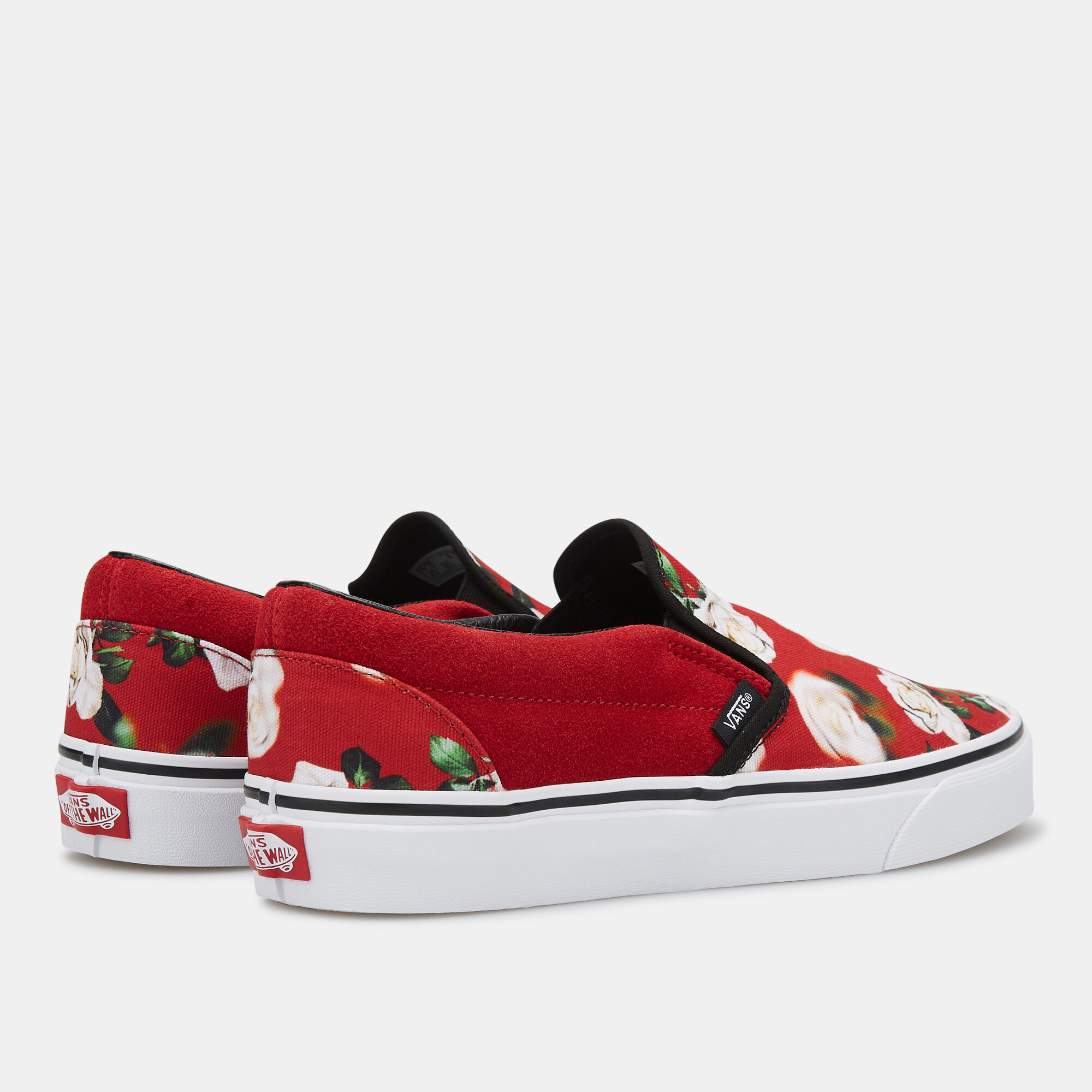 Romantic floral hotsell slip on vans