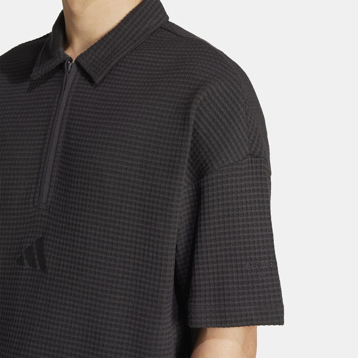 adidas Men's ALL SZN Polo Shirt Black image number 3