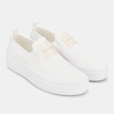 Calvin Klein Women's Bold Vulcanized Slip-On Shoes White
