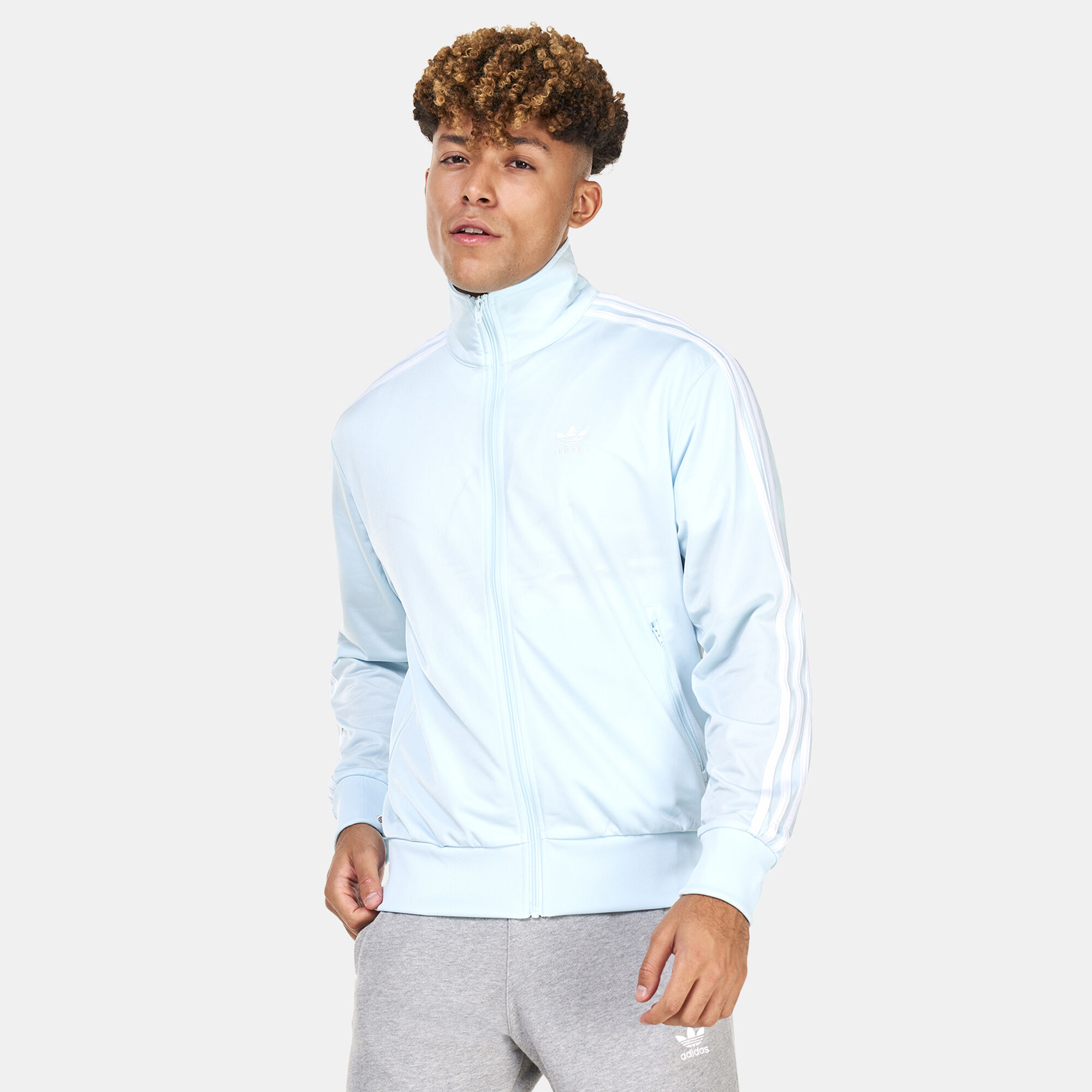 Adidas light blue track jacket new arrivals