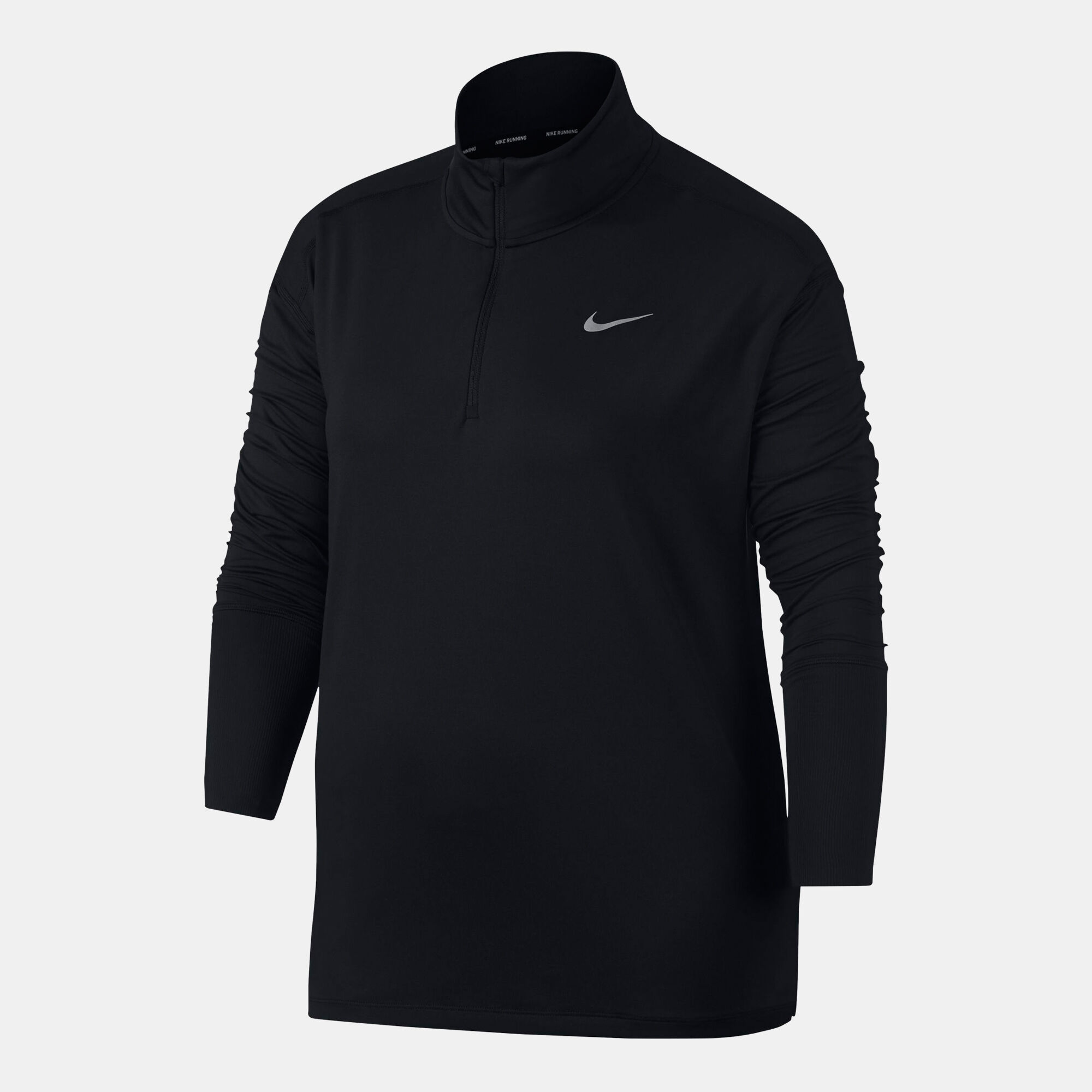 Black nike half zip women's sales