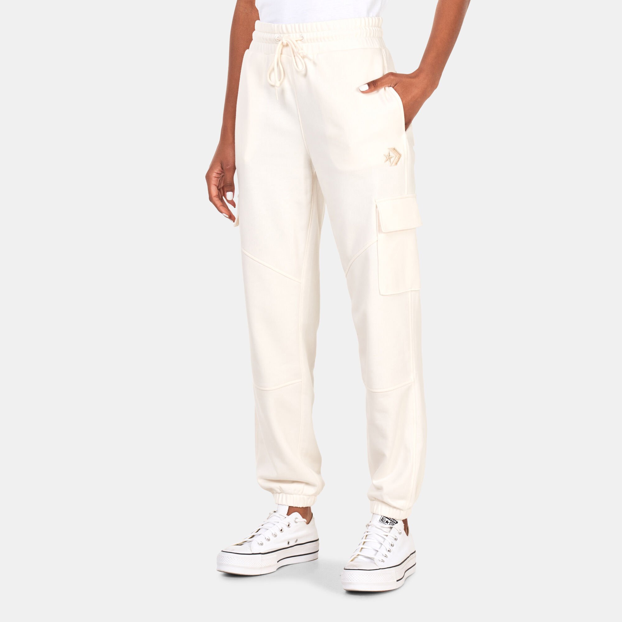 White cargo joggers womens cheap