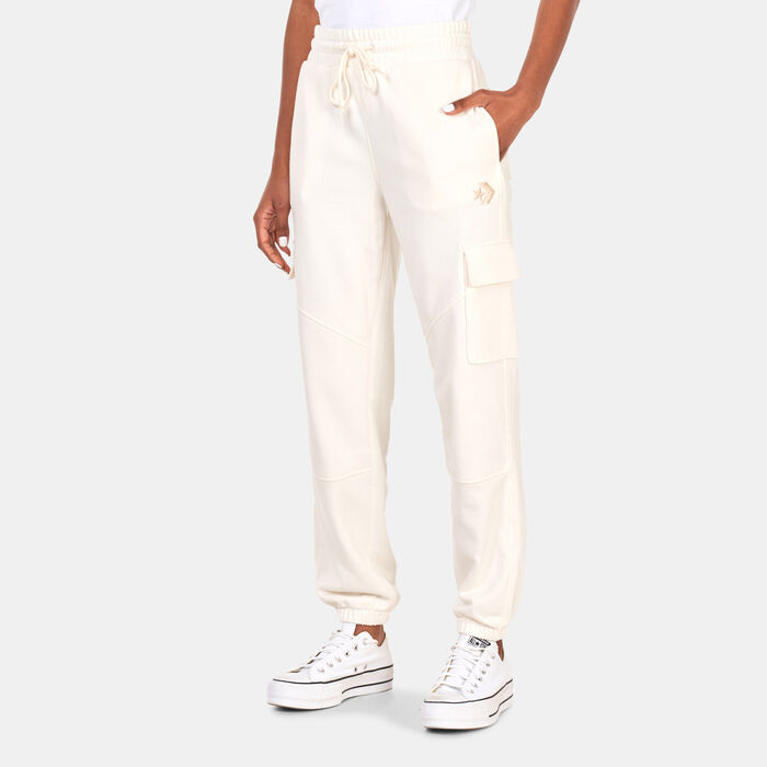 Converse Women's Fashion Knit Cargo Joggers White image number 0