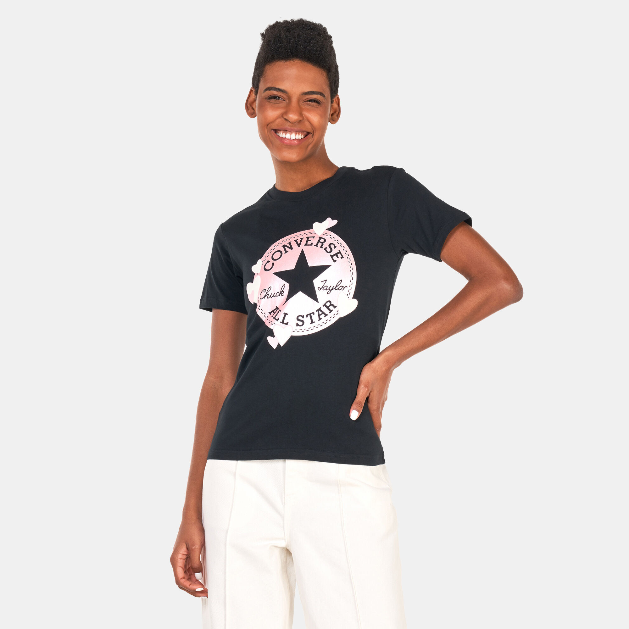 Converse with heart shirt best sale