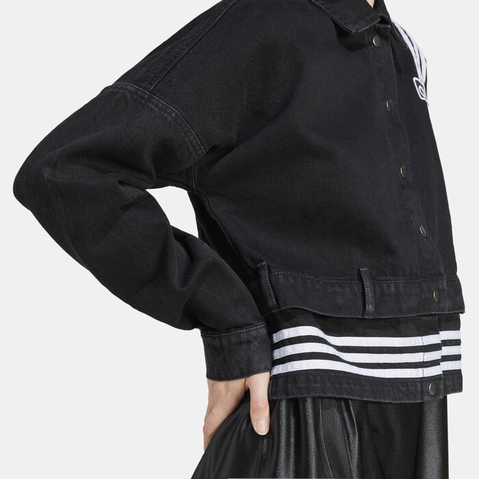 adidas Originals Women's Adibreak Denim Track Jacket Black image number 3