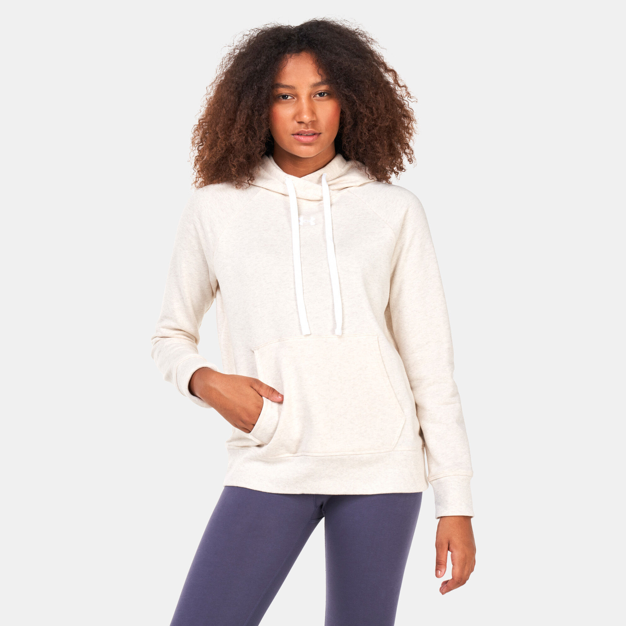 Women s Rival Fleece Hoodie Beige Under Armour in Kuwait SSS