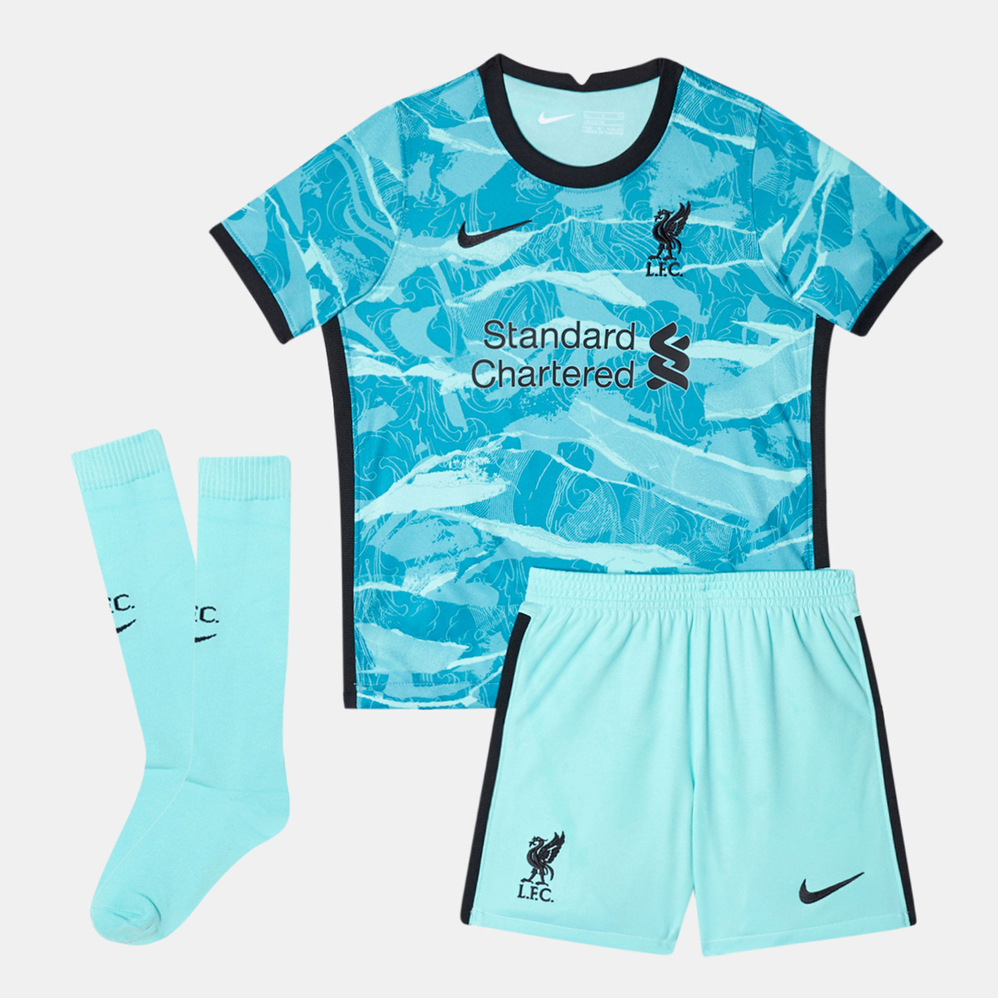 Liverpool kids away shorts sales