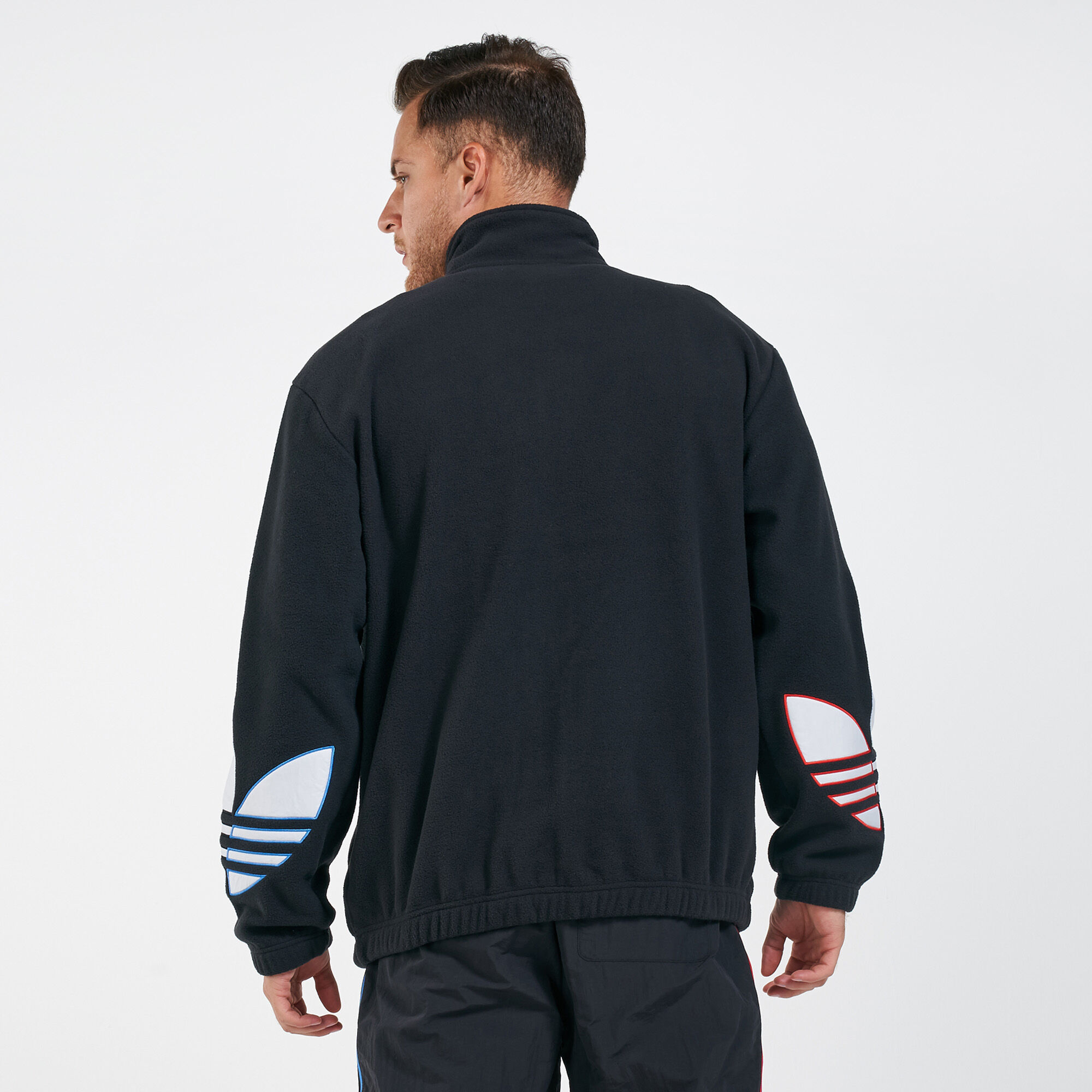 Adidas originals polar fleece sweatshirt in blac outlet