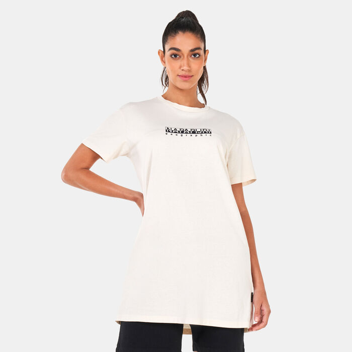 Napapijri Women's S-Box Long T-Shirt White image number 0