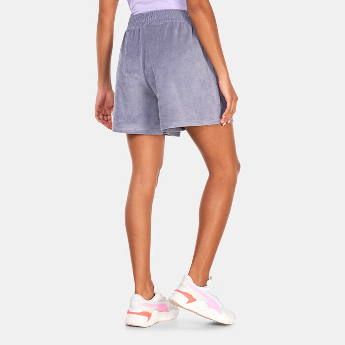 PUMA Women's Classics Towelling Shorts Grey image number 1