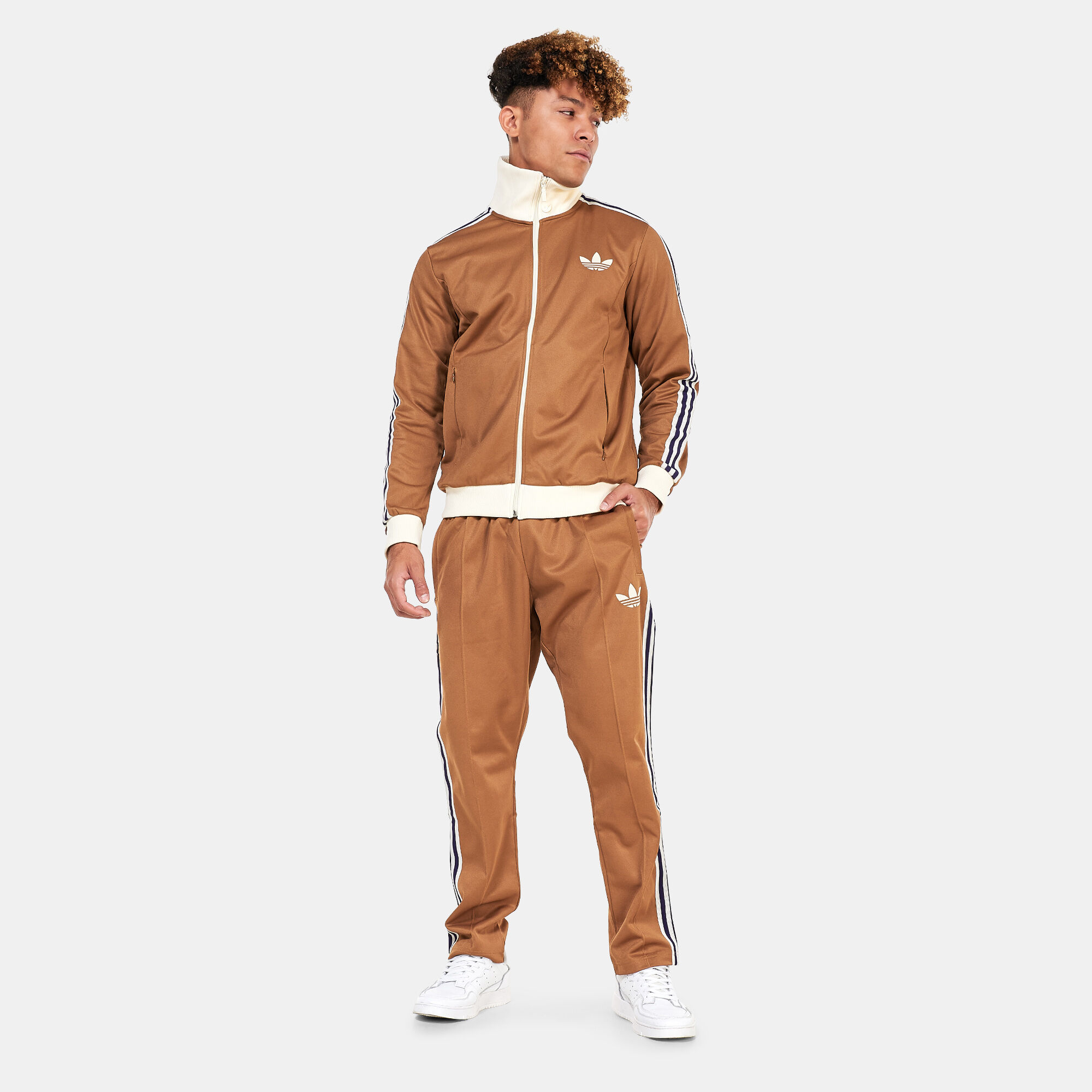 Men s Adicolor Heritage Now Striped Track Pants Brown adidas Originals in Kuwait SSS