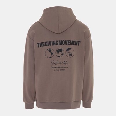 The Giving Movement Men's Global Printed Hoodie Brown