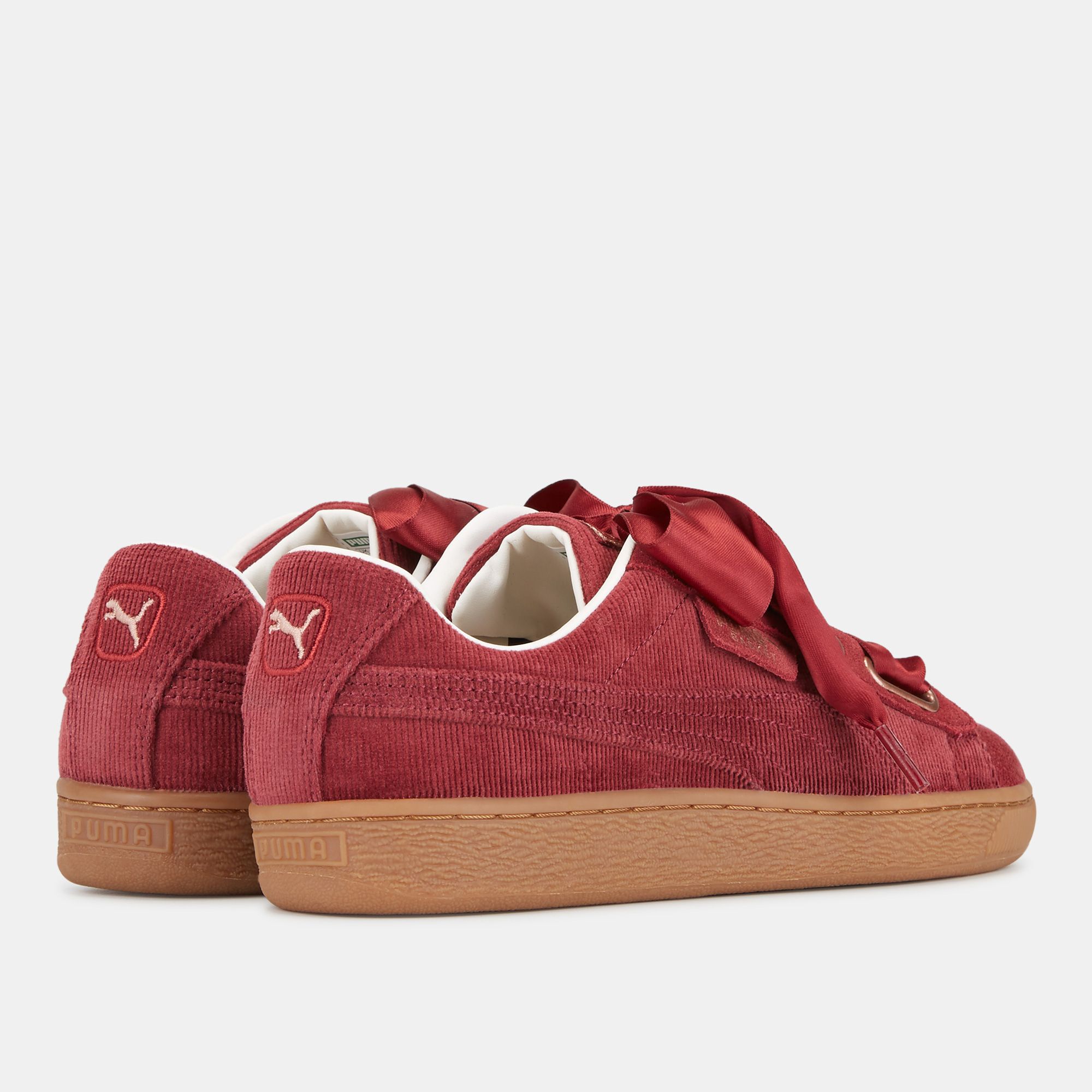 Buy Puma Women s Basket Heart Corduroy Shoe Red in Kuwait SSS