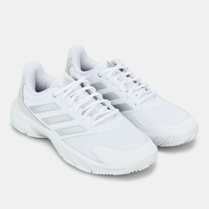 adidas Women's CourtJam Control 3 Tennis Shoes White image number 1