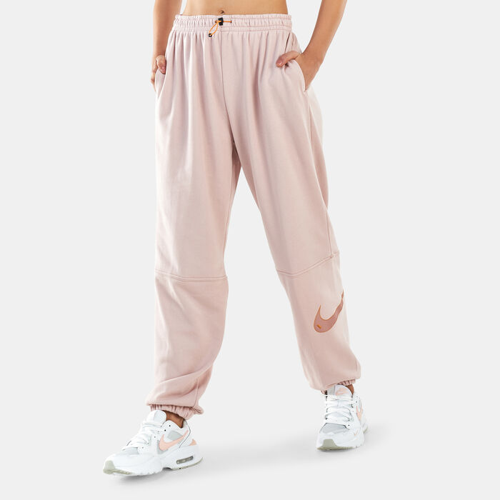 Buy Nike Women's Sportswear Swoosh High-Rise Fleece Joggers Pink in Kuwait  -SSS