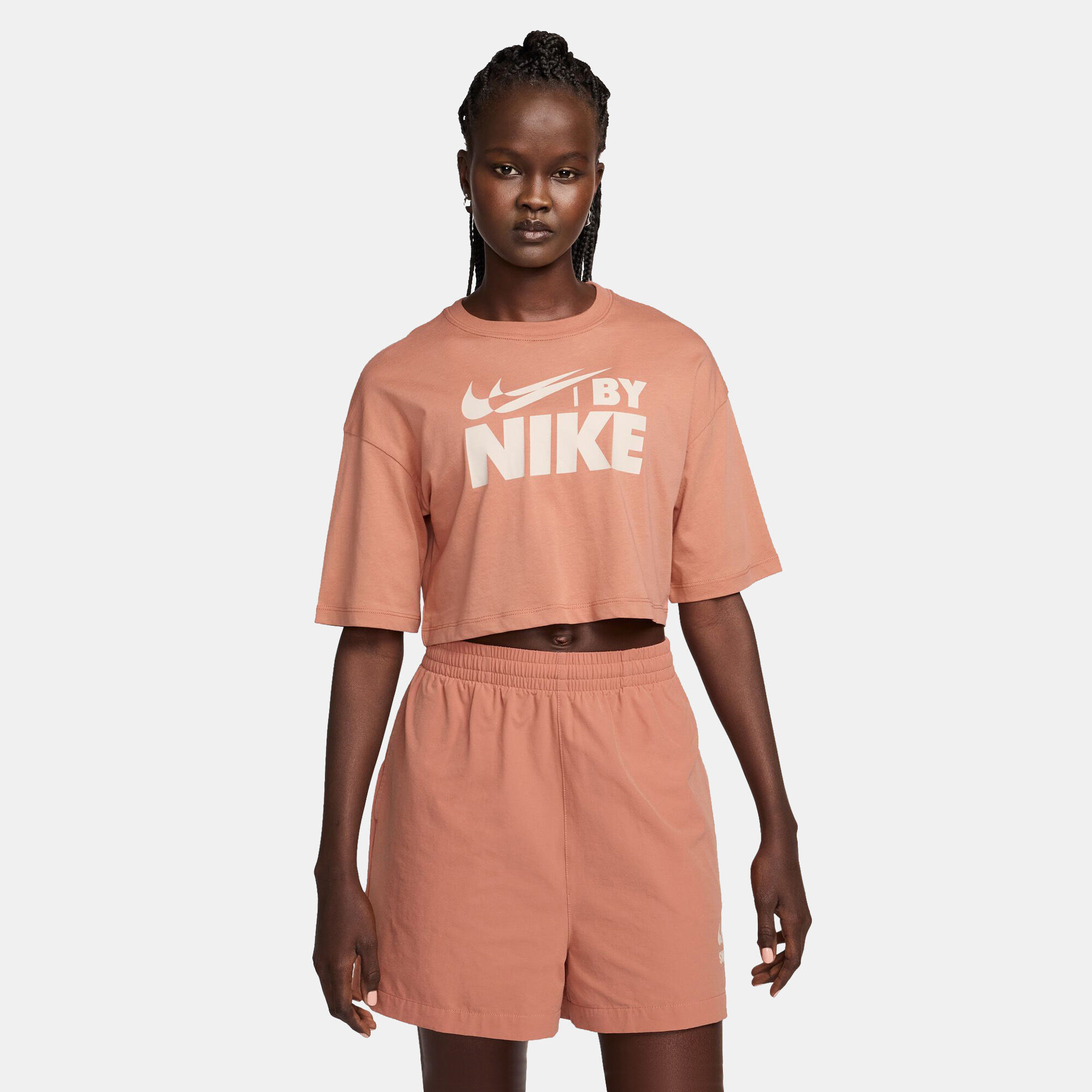Nike shorts and t shirt set womens cheap