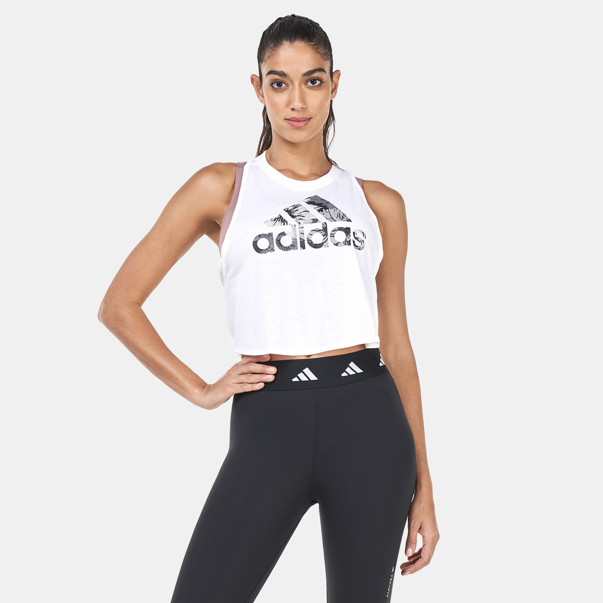 Adidas floral tank top shop