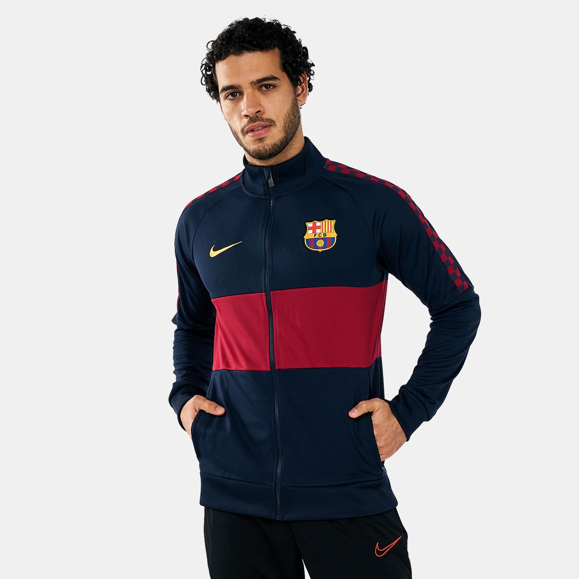 Buy Nike Men s F.C. Barcelona I96 Jacket Blue in Kuwait SSS