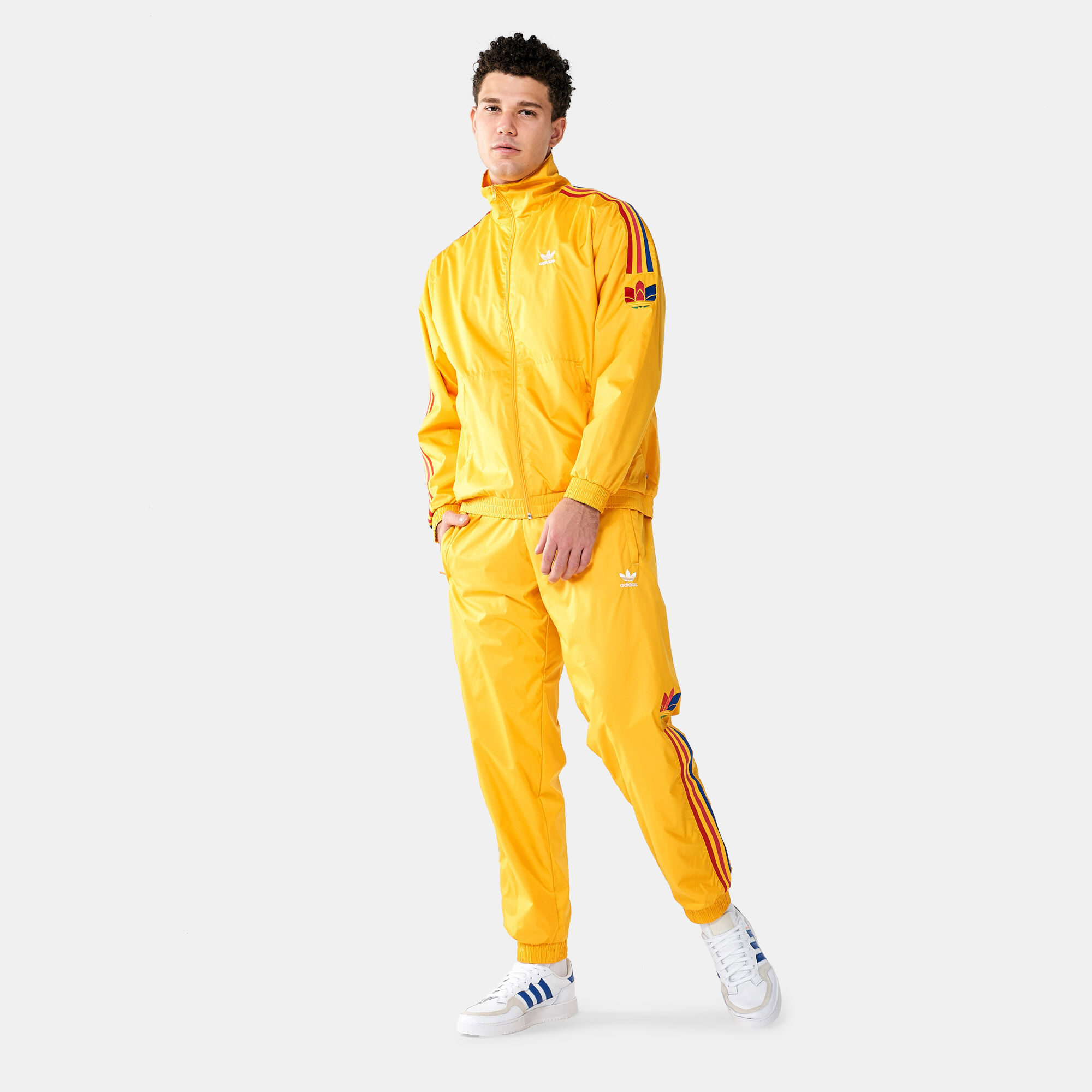 Adidas originals trefoil stripe joggers dv3149 yellow clearance