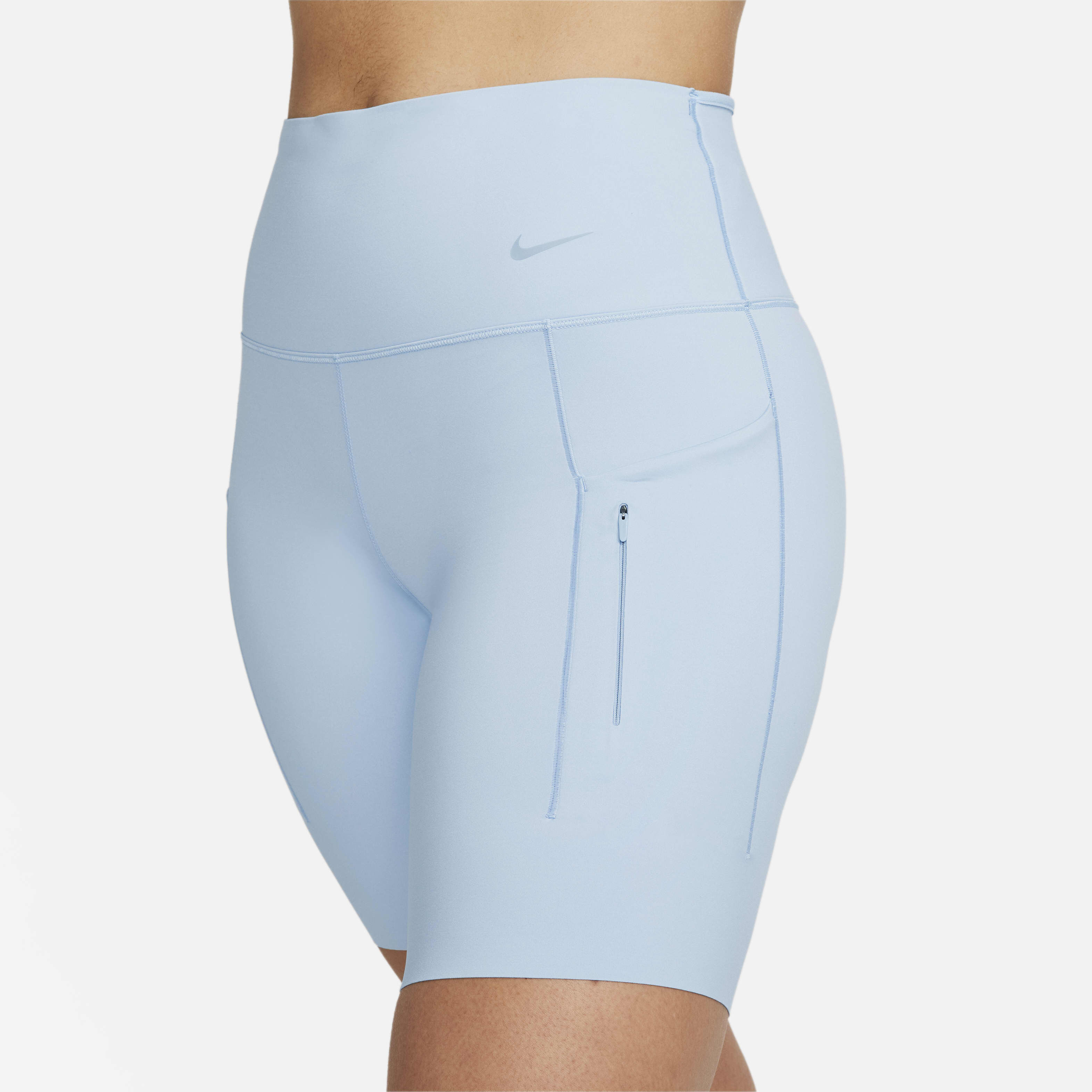 Women s Go Firm Support High Waisted Biker Shorts Blue Nike in Kuwait SSS