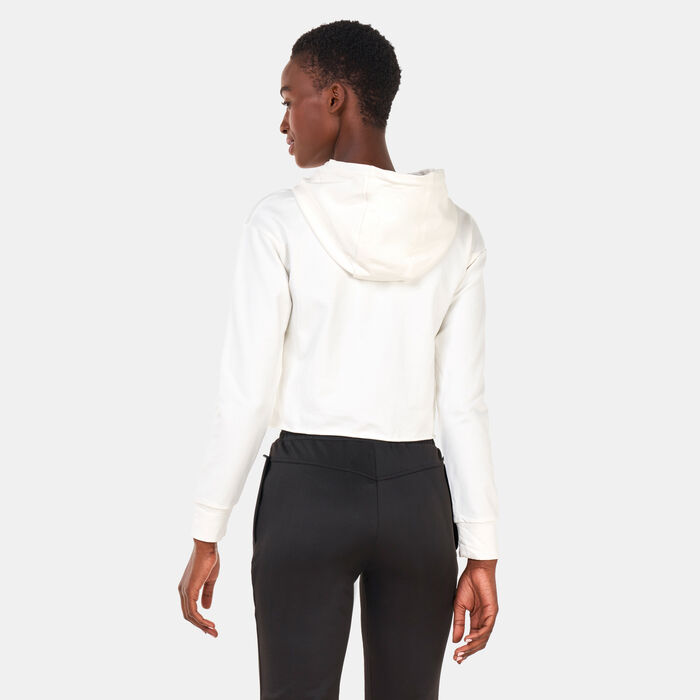 SQUATWOLF Women's She Wolf Crop Hoodie White image number 1