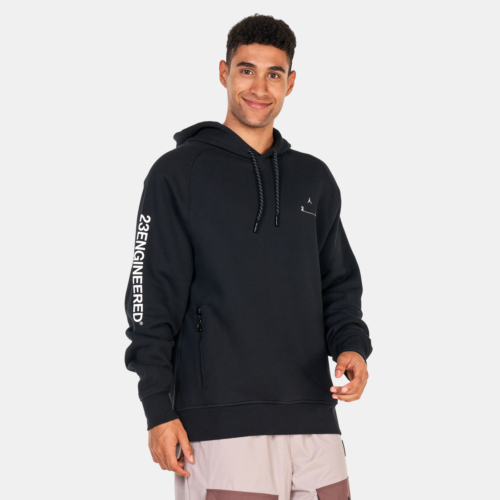 Men s 23 Engineered Fleece Pullover Hoodie Black Jordan in Kuwait SSS