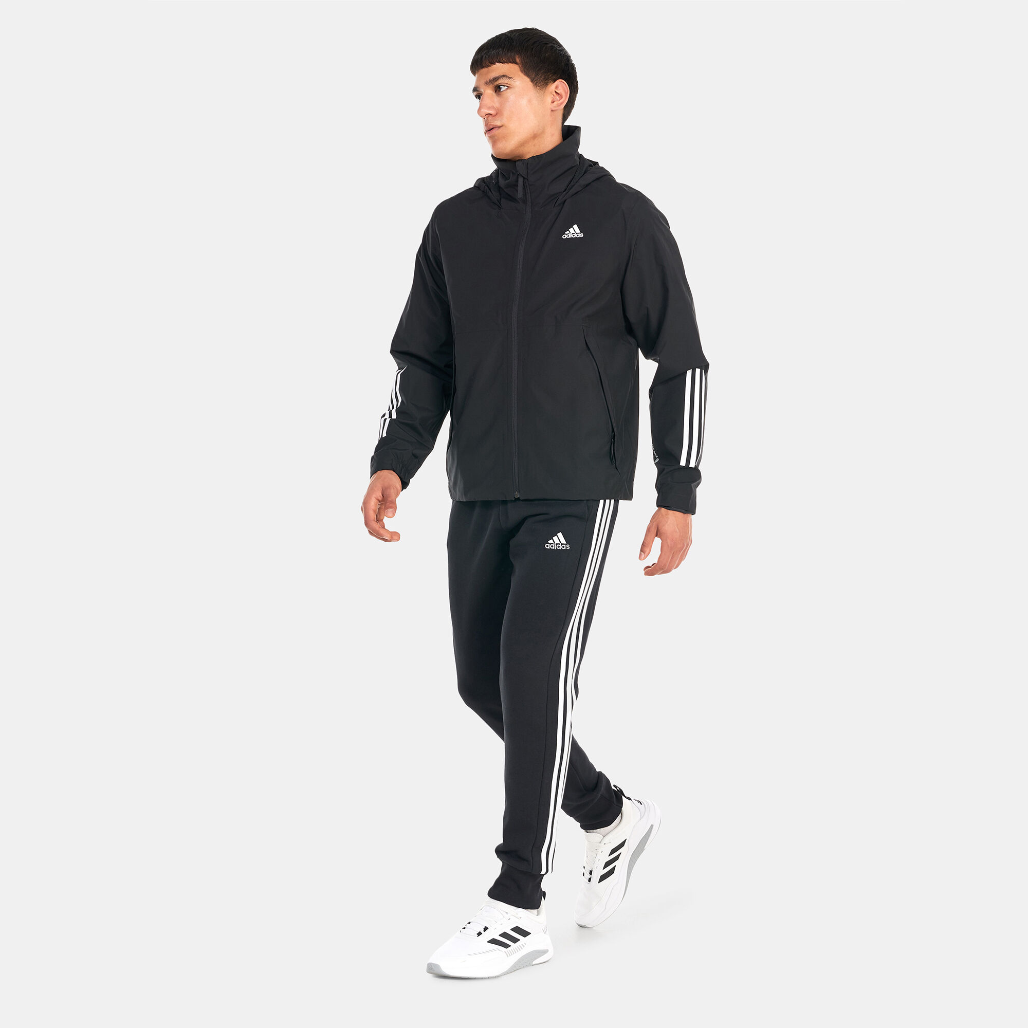 Adidas essentials 3 stripe sweatpants mens clearance