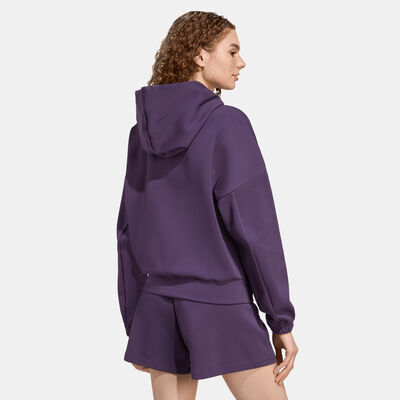 adidas Women's Future Icons Small Logo Hoodie Purple