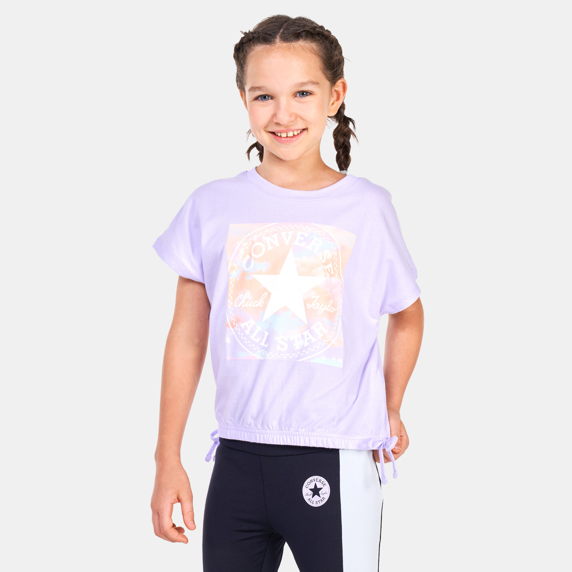 Converse t shirt kids purple store
