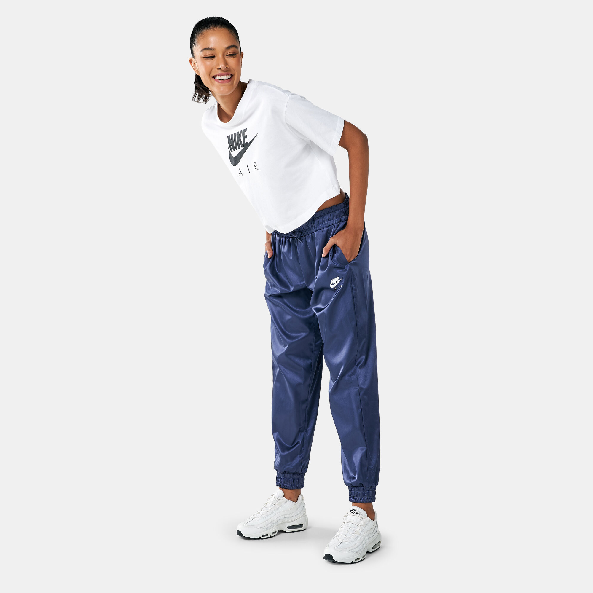 Nike satin track shop pants