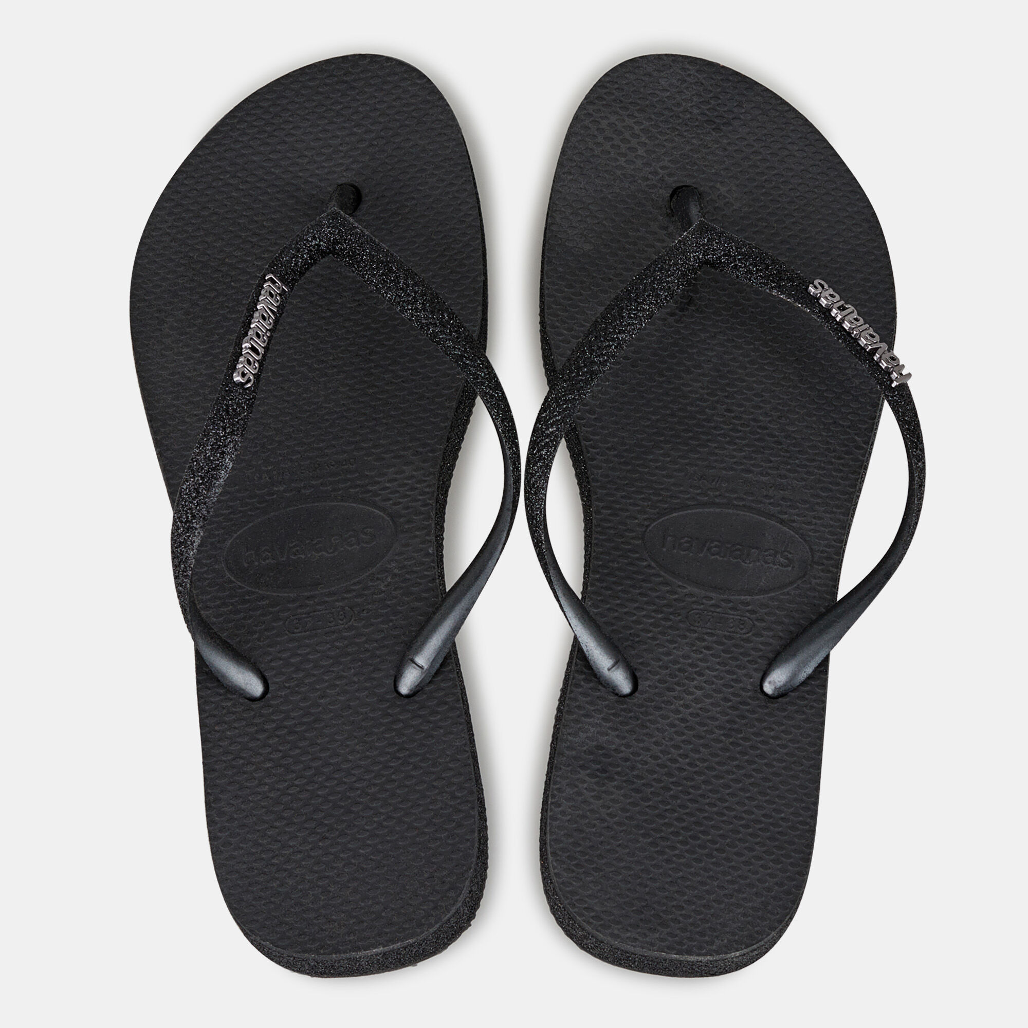 Buy Havaianas Women s Slim Flatform Sparkle Flip Flops Black in