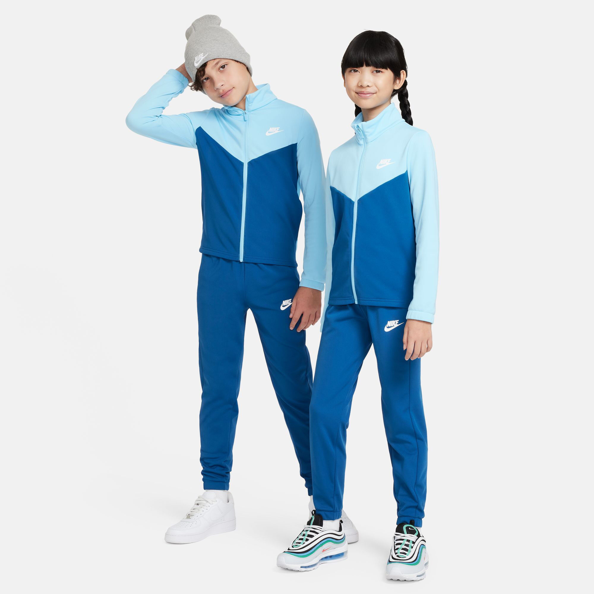 Kids blue nike tracksuit discount