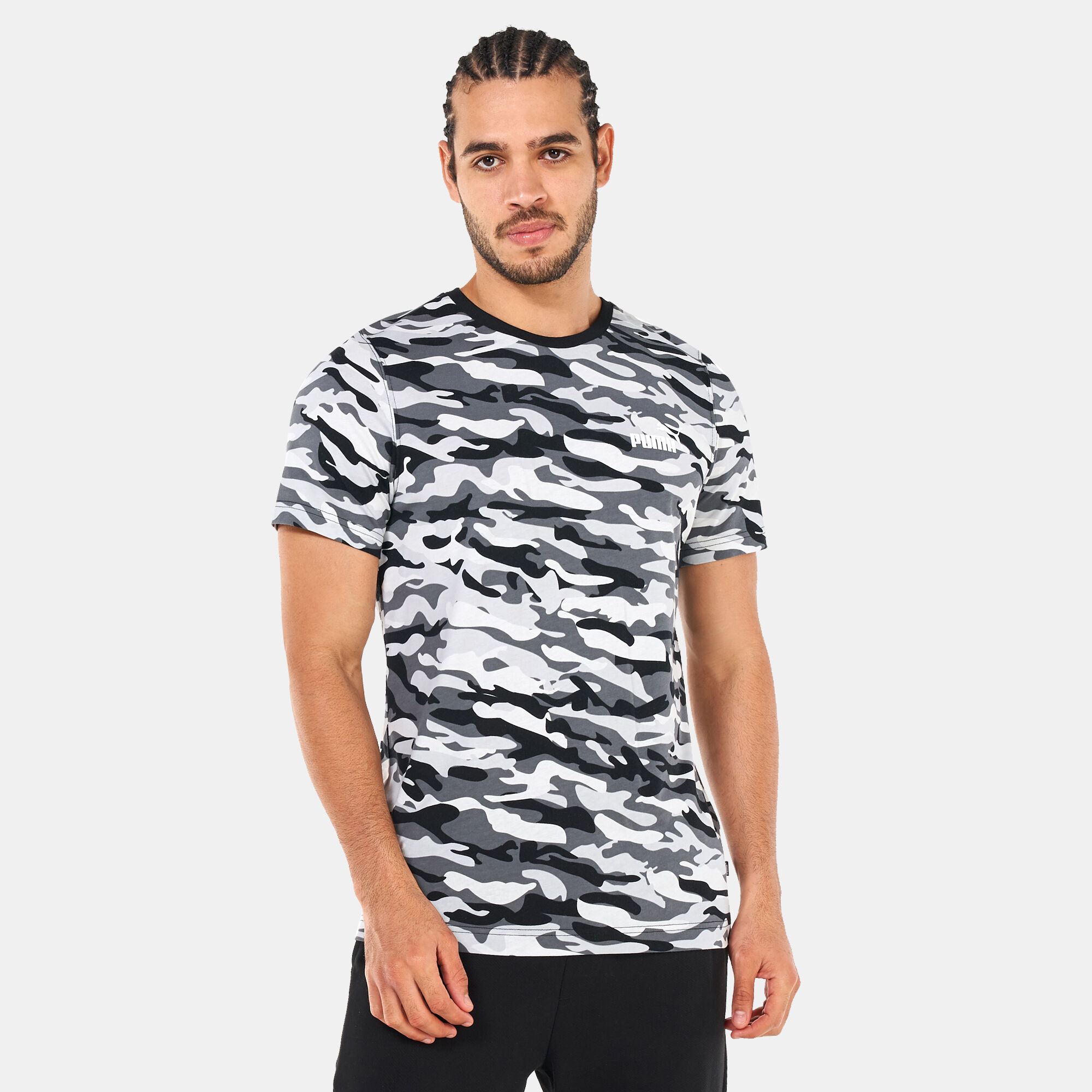 Men s ESS Camo Allover Print T Shirt