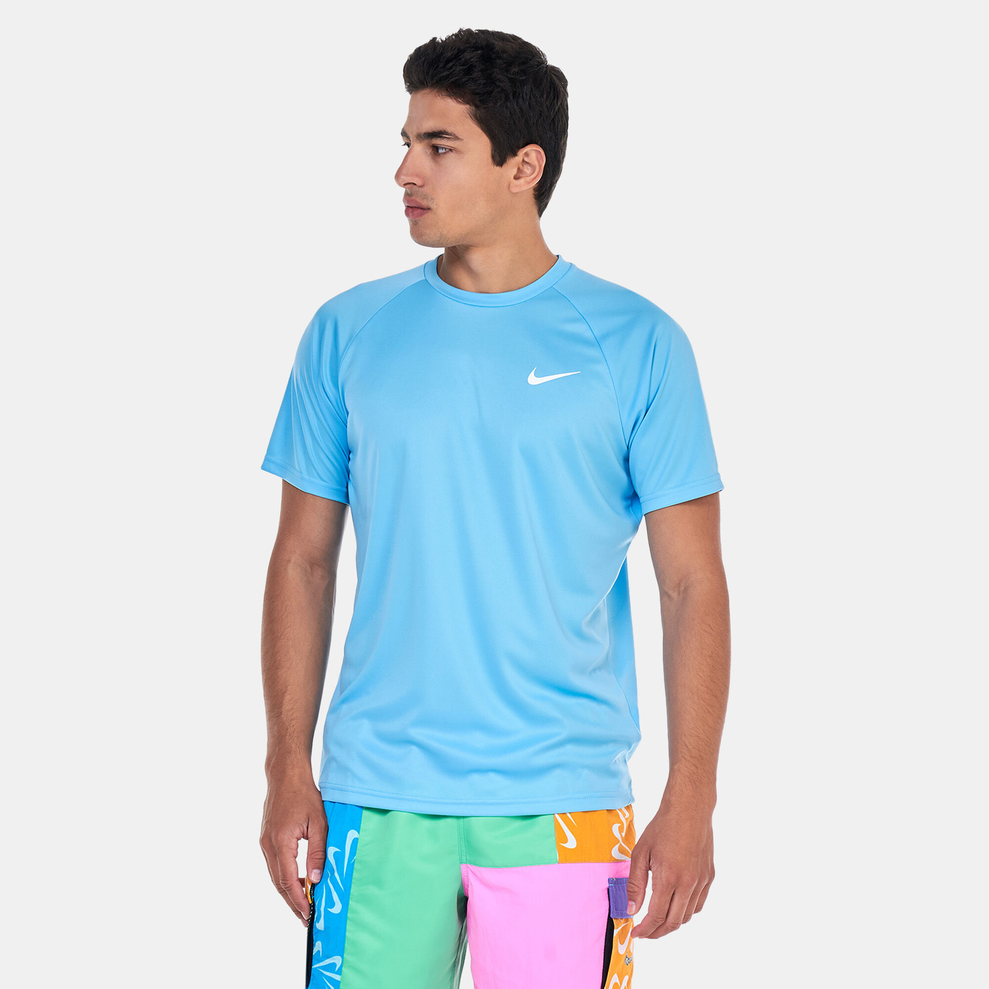 Men s Hydroguard Swimming Top Blue Nike Swim in Kuwait SSS