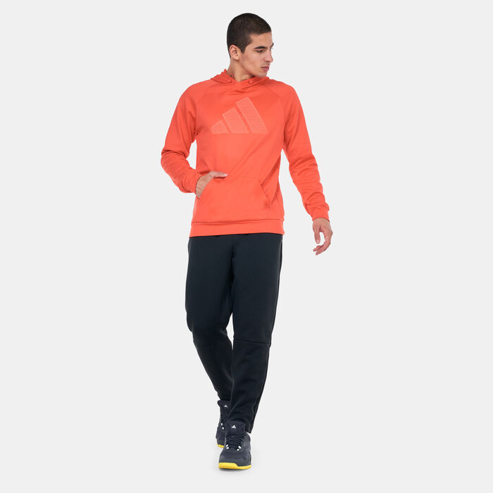 adidas Men's Game And Go Big Logo Training Hoodie Orange image number 5