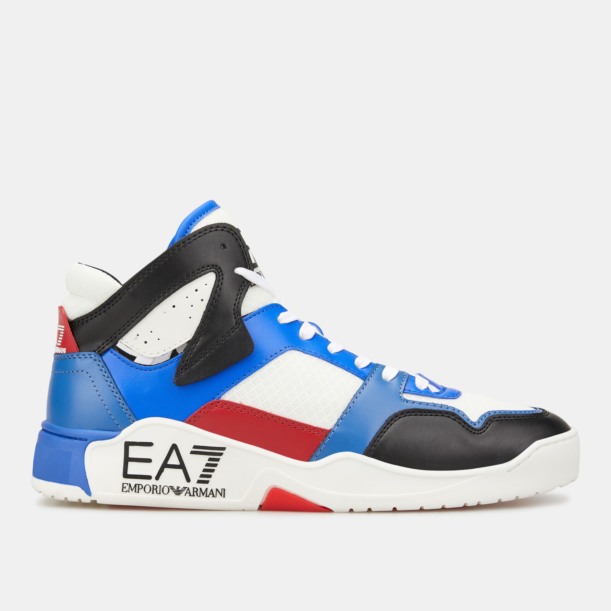 Buy EA7 Emporio Armani Men s Basket Mid Shoes Blue in Kuwait SSS