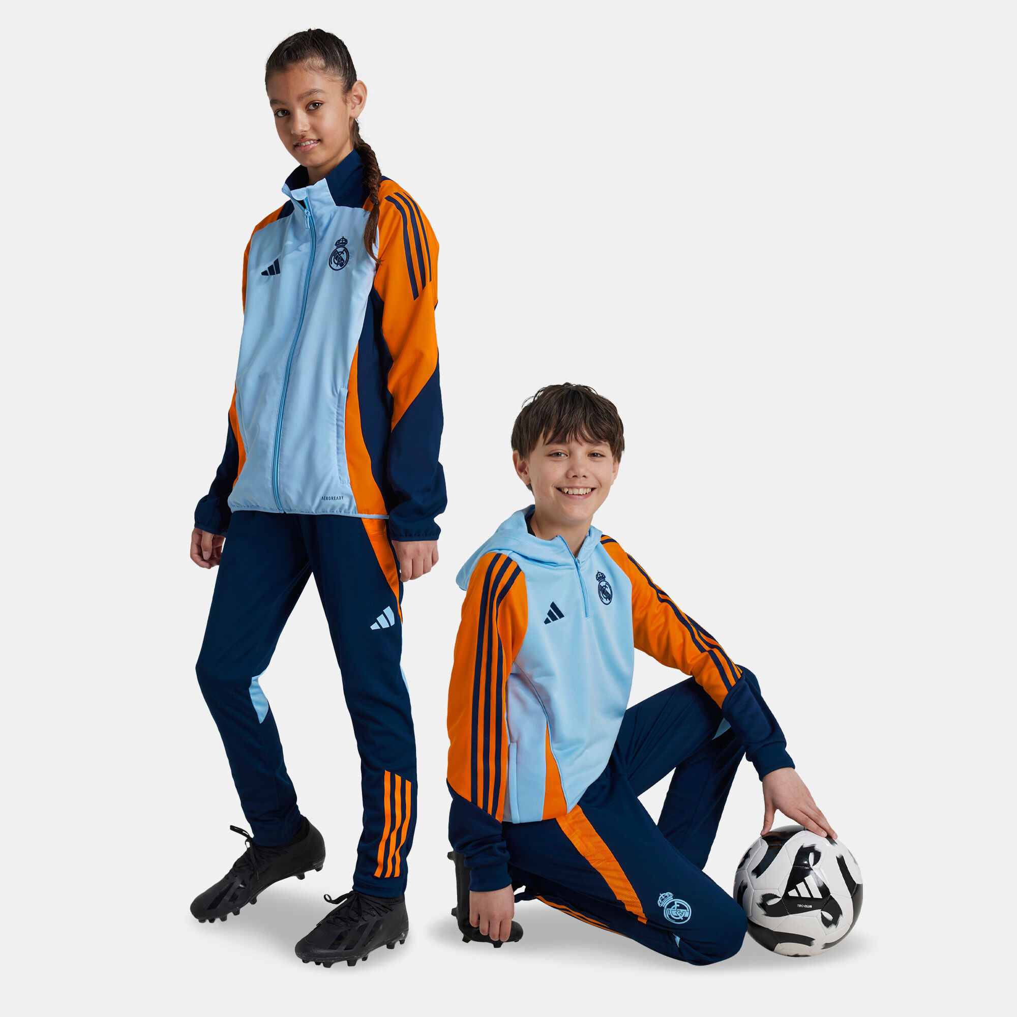 Kids Real Madrid Tiro 24 Competition Training Football Pants Blue adidas in Kuwait SSS