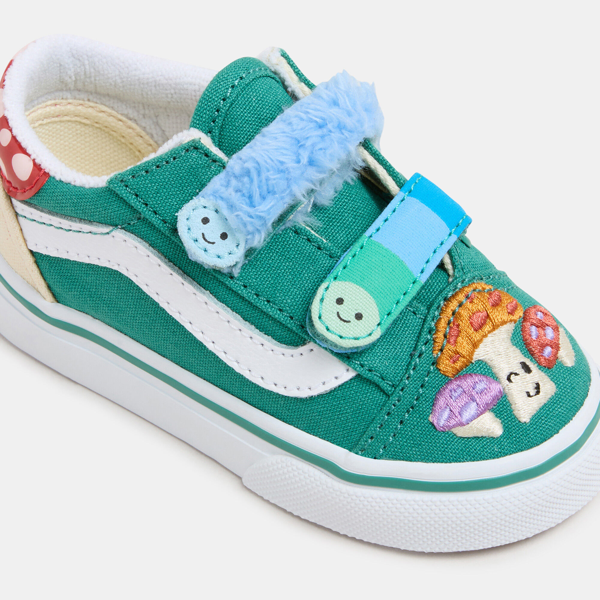 Kids Old Skool Velcro Unisex Shoes Baby and Toddler Green Vans in Kuwait SSS