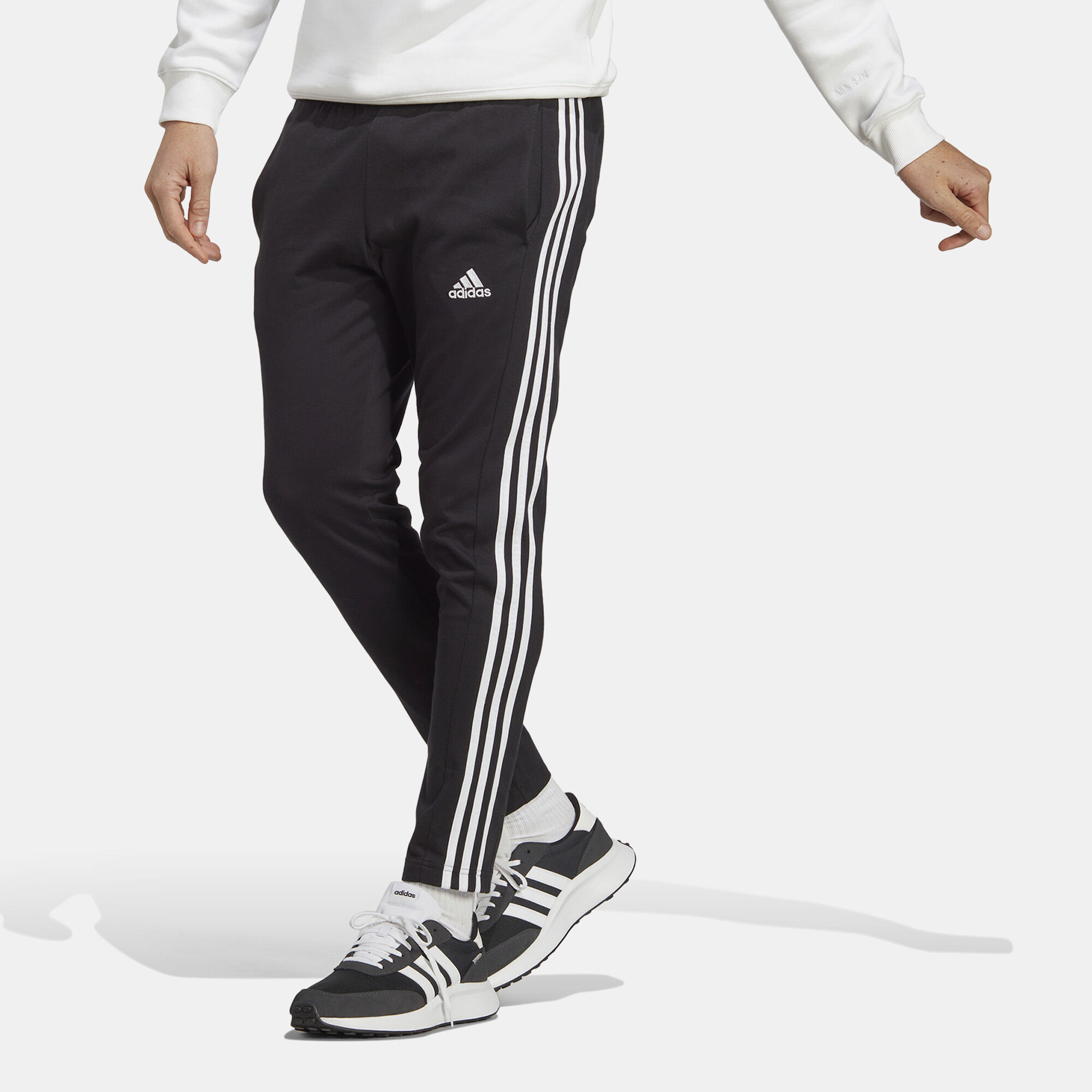 Adidas essential on sale 3 stripe joggers
