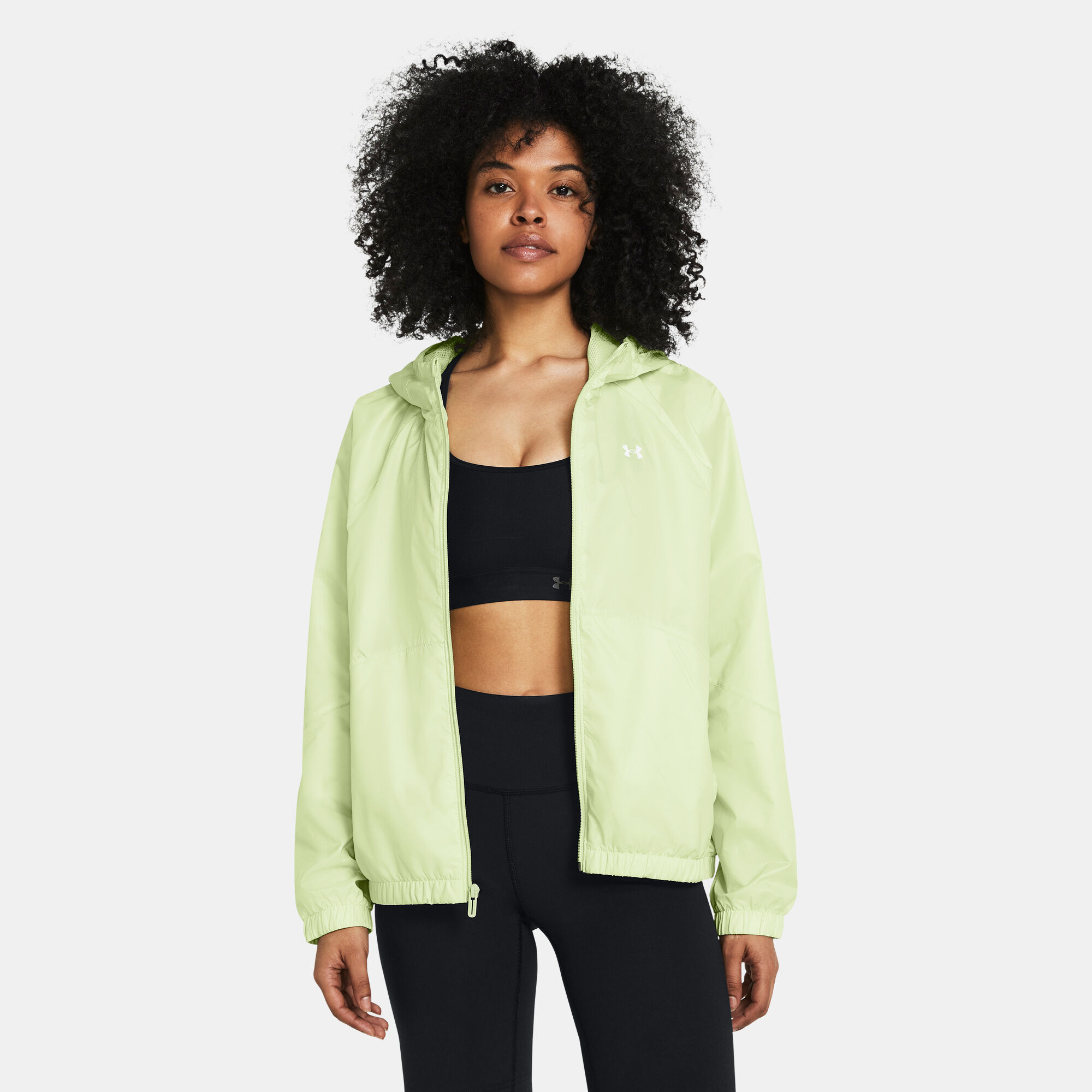 Women s Rival Windbreaker Jacket Green Under Armour in Kuwait SSS