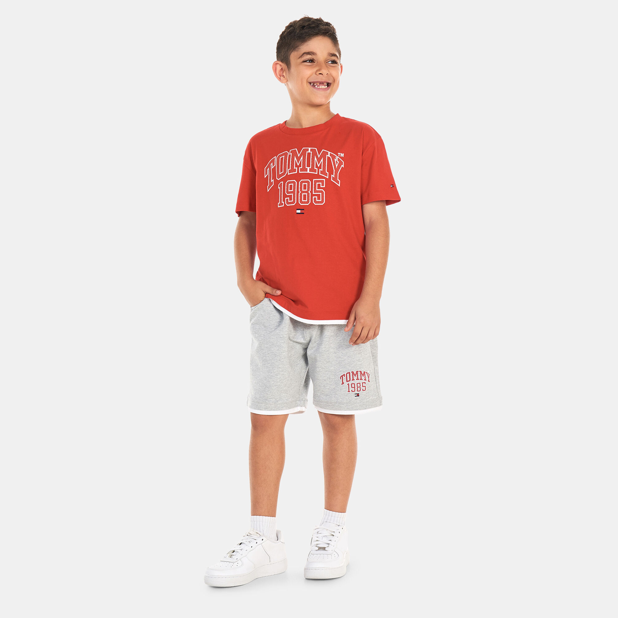 Kids Varsity Logo Shorts Older Kids Grey Tommy Hilfiger in Kuwait SSS