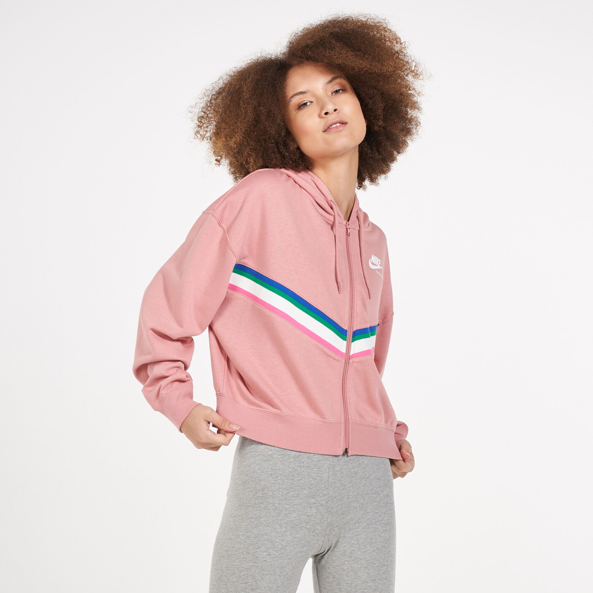 Nike sportswear heritage women's fleece hoodie hot sale