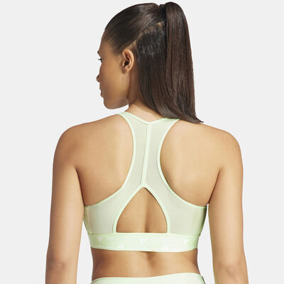 adidas Women's Powerimpact Train Medium-Support Sports Bra Yellow