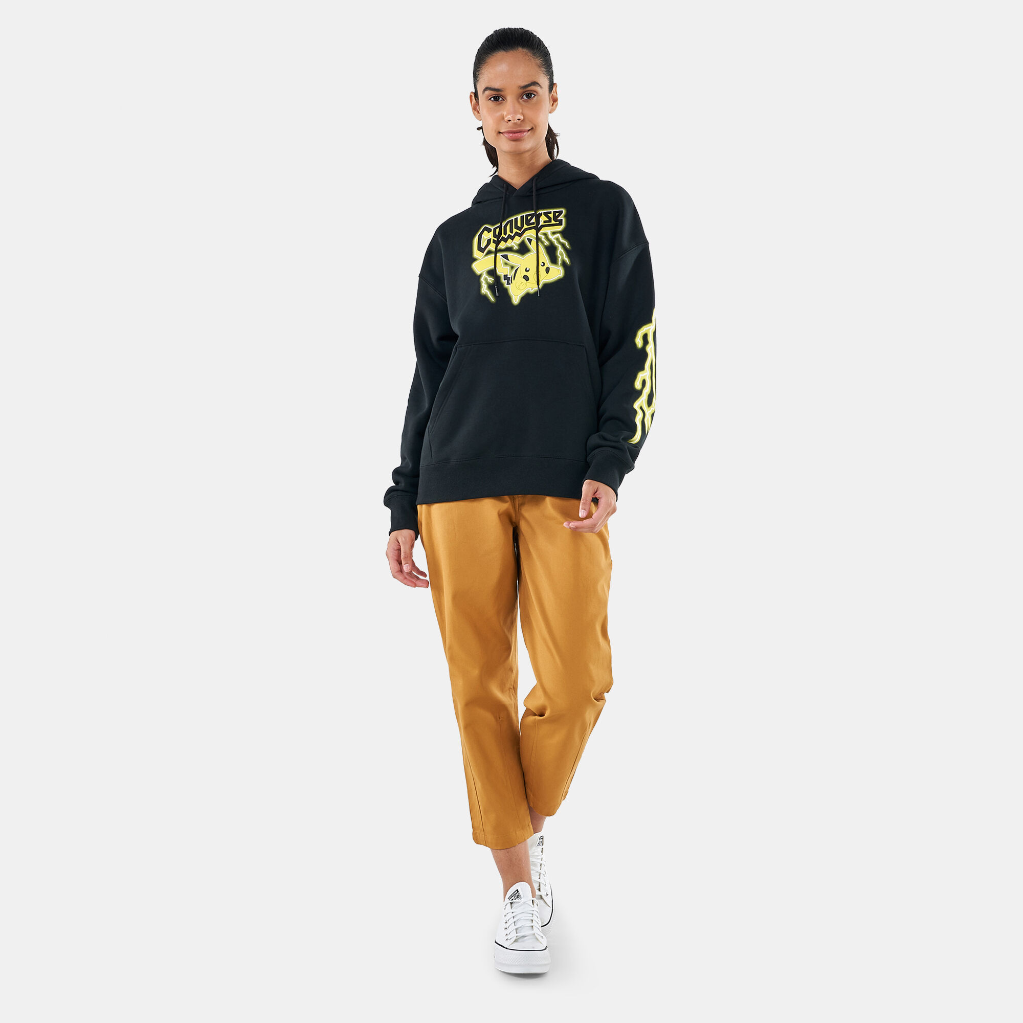 Yellow converse hoodie on sale