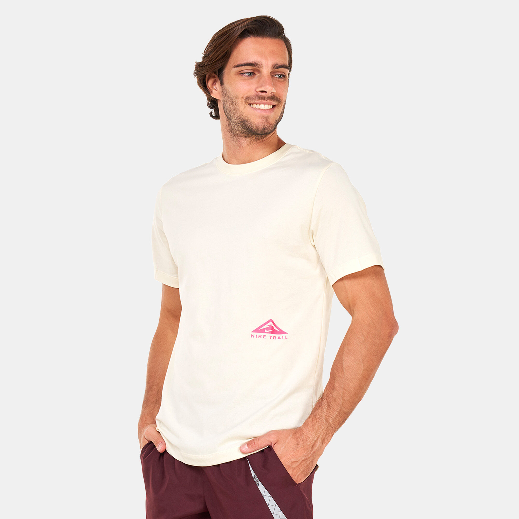 Buy Nike Men s Dri FIT Trail T Shirt Ivory in Kuwait SSS